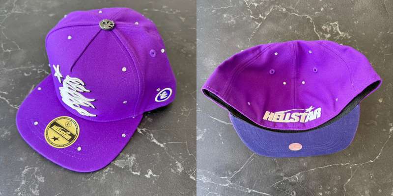 Hellstar Purple Fitted Rhinestone Hat - Hellstar | Hassuru